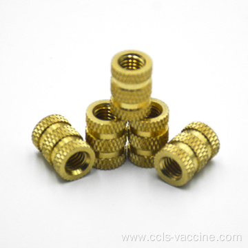 brass insert copper nut knurled hot-melt injection nut